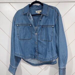 Madewell cropped Denim shirt